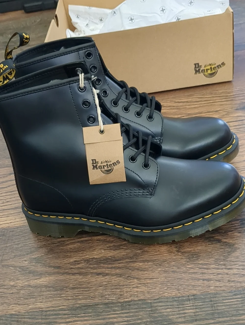 Doc Dr. Martens 1460 Black Lace-Up Boot, NEW, Mens 10, Womens 11